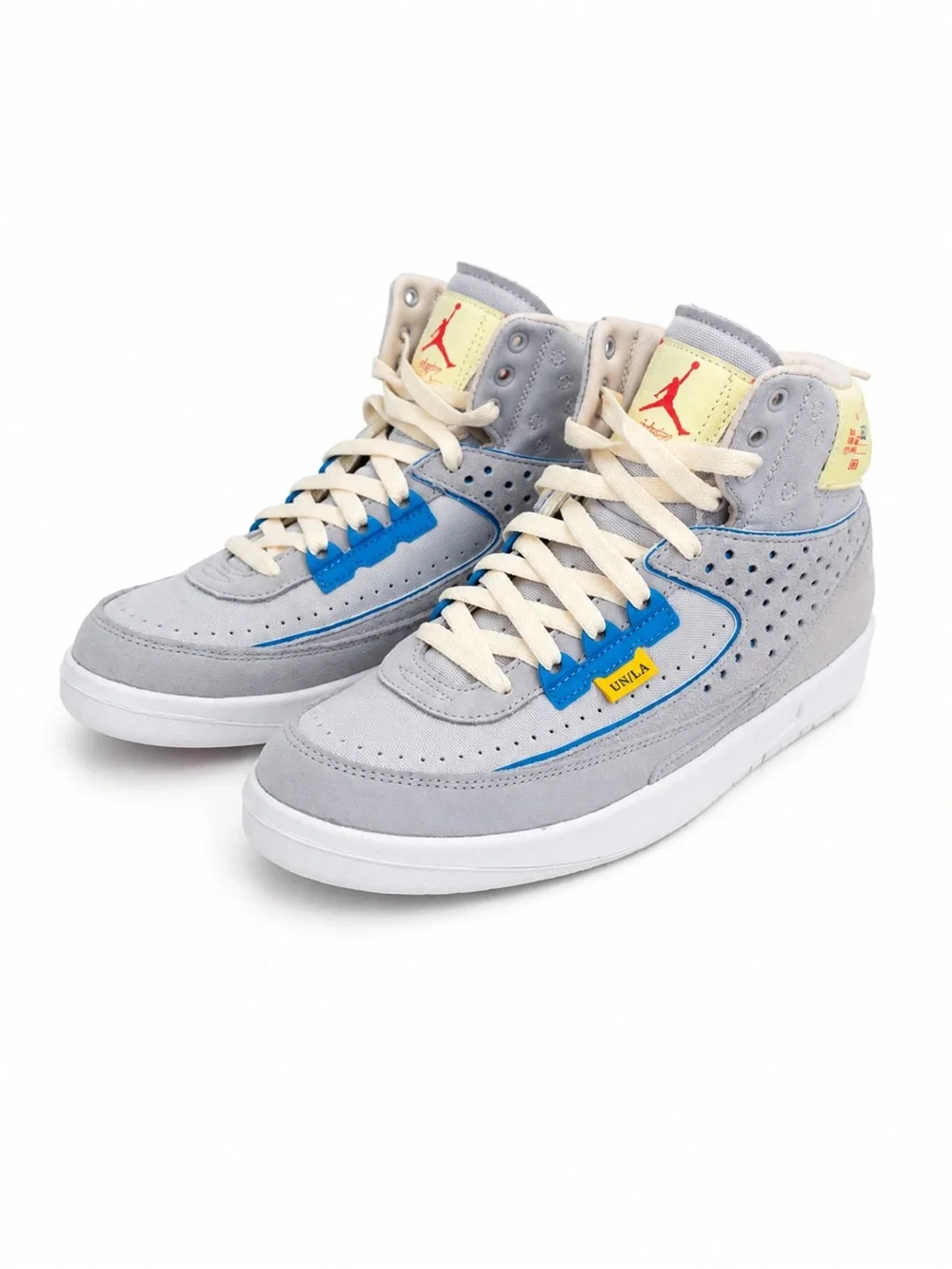 Air Jordan 2 x Union LA Gray Blue High Top Sneakers | Excellent Condition - Picture 1 of 8